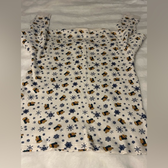 vintage Disney Winnie the Pooh and friends thermal henley 2pc set. Size S-M - Picture 8 of 13